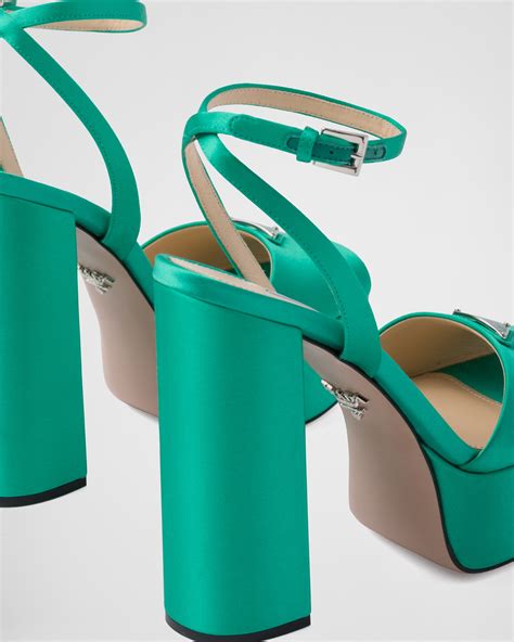 sandals prada heels|prada high heeled satin sandals.